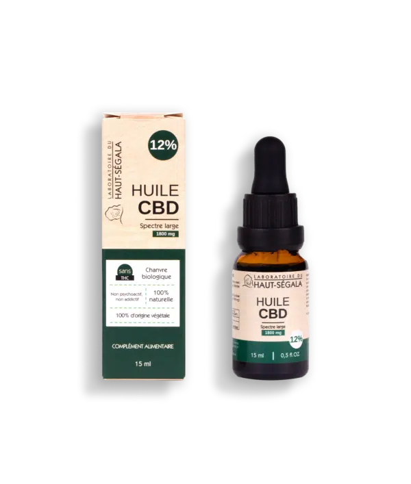 Huile CBD spectre large 12% (1800mg) naturelle