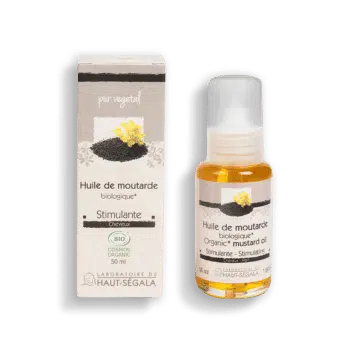 Packshot produit huile de moutarde biologique