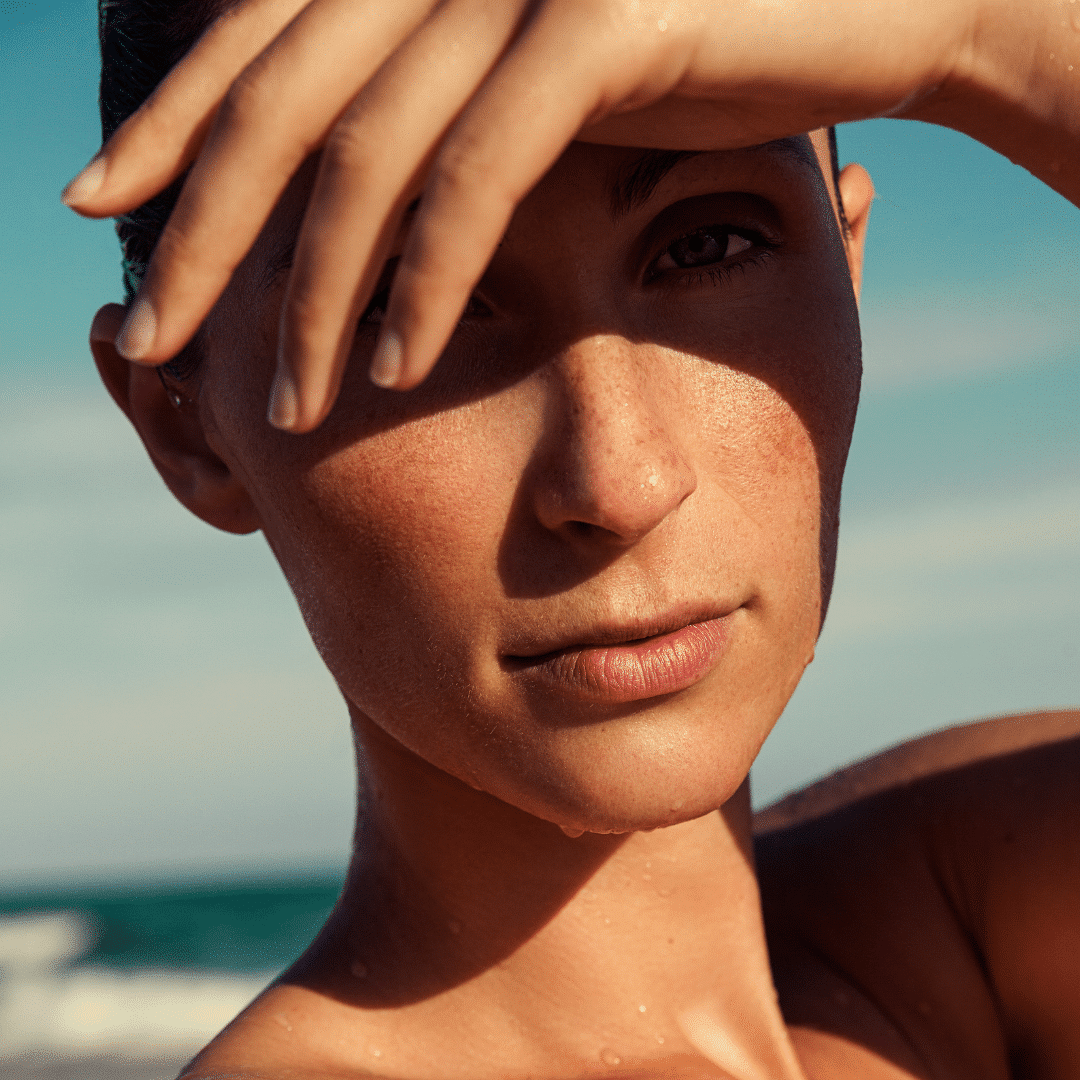 Visage d'une femme au naturel.