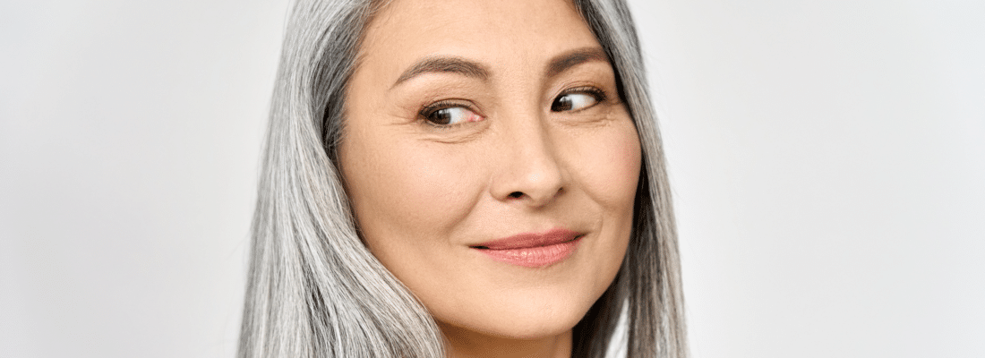 Visage d'une femme mâture