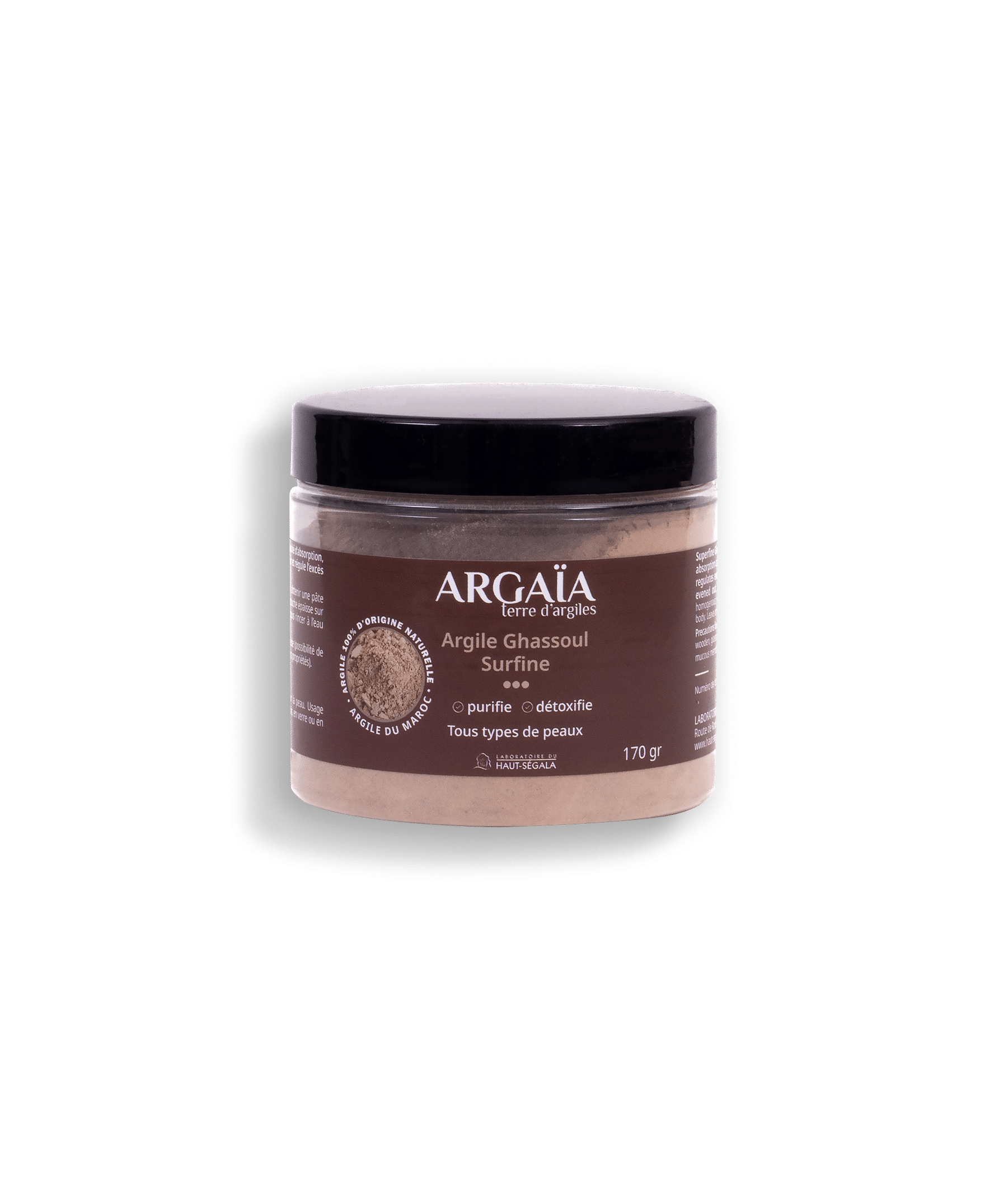 Argile Ghassoul surfine en poudre naturelle