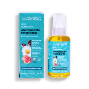 Huile de massage amincissante et tonifiante certifiée BIO
