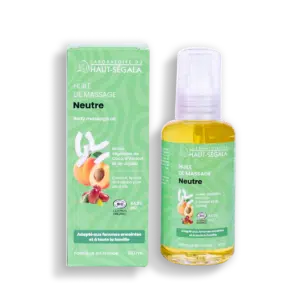 Huile de massage neutre certifiée BIO