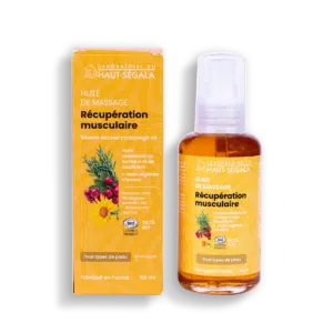 Huile de massage récupération musculaire certifiée BIO