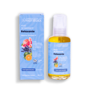 Huile de massage relaxante certifiée BIO