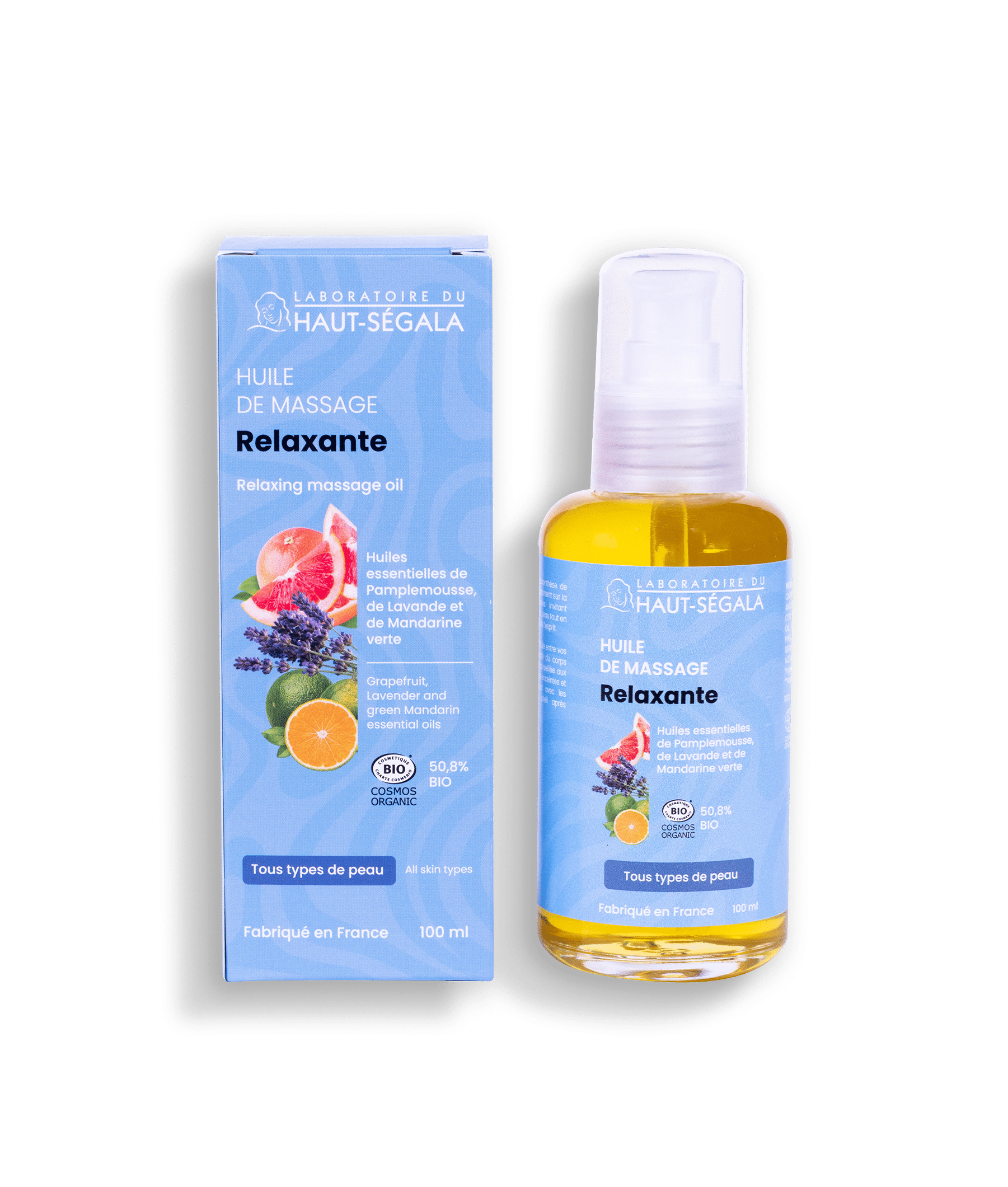 Huile de massage relaxante certifiée BIO